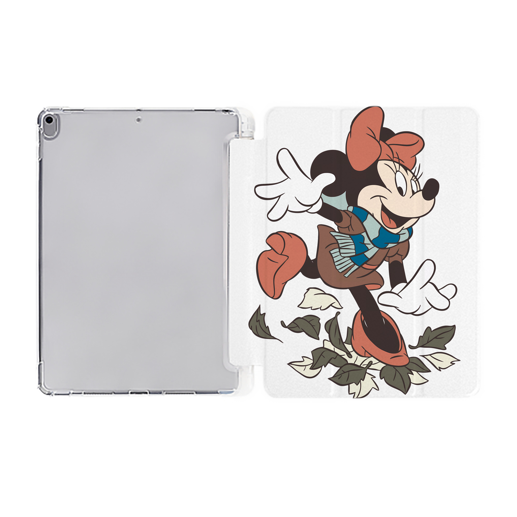 （画像用） ミッキーマウス Mickey Mouse IPad ケース ペン収納付き 三つ折りスタンド PUレザー×シリコン 対応機種9.5/10.5/10.9インチ
